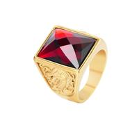 Tolldek Anello di proposta in acciaio inox da uomo, drago fenice, anelli dell'amicizia, fedi nuziali punk rock, acciaio inox, Zirconia cubica