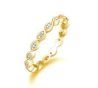 Tolldek Anello in oro bianco Au 375/585/750 per partner in vero oro, con infinito, 9 K/14 K/18 K, colore bianco oro, misura 47-65, Oro giallo 14 carati (585), Diamante