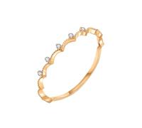 Tolldek Anello per partner in oro giallo 18 carati 750, con corona di diamanti, per coppia di anelli, au750, gioielli veri, misura 47-65, Oro giallo 18 carati (750), Diamante
