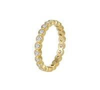 Tolldek Anello per partner in oro giallo 9 K/14 K/18 K, anello di fidanzamento con moissanite taglio rotondo, bianco, Au375/585/750, misura 47-65, Oro giallo 18 carati (750), Moissanite