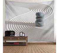 Tolldek Arazzo beige 150 x 130 cm, arazzo natura paesaggio arazzo da parete con pietra di sabbia per soggiorno, decorazioni per la casa