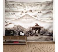 Tolldek Arazzo da parete con paesaggio naturale, 240 x 220 cm, pergola, colore grigio, decorazione per la casa, soggiorno, dormitorio, decorazione da parete