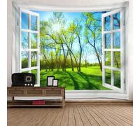 Tolldek Arazzo da parete naturale paesaggio, 150 x 150 cm, decorazione per la casa, per il soggiorno, la cameretta dei bambini