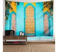 Tolldek Arazzo Natura Paesaggio Multicolore, Arazzo da parete stile marocchino architettura Arazzi Tessuto Decorazione per appartamento, 260x240cm