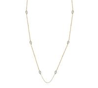 Tolldek Collana da donna in oro giallo 375/585/750, con ciondolo, classica collana da donna con moissanite taglio marquise, oro 9 K/14 K/18 carati, senza allergie, Oro 14 K, Moissanite