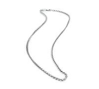 Tolldek Collana da uomo in acciaio inox, 50 - 90 cm, collana a grano da uomo in argento e acciaio inox, larghezza 3/4 mm, catena in metallo lunga Hip Hop, acciaio inox, Senza zirconi