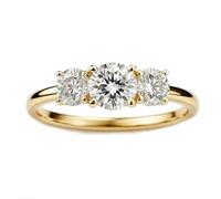 Tolldek Coppia di anelli in oro bianco 9 K/14 K/18 K, classico anello da sposa con laboratorio, realizzato in vero oro bianco Au 375/585/750, misura 47-65, Oro giallo 9 carati (375), Laboratorio