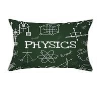 Tolldek Federe decorative con formula Physics, federa per cuscino per divano, dal design elegante, in poliestere, morbide decorative, per soggiorno, verde, 30 x 50 cm, confezione da 1