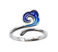 Tolldek Fedi nuziali da donna in argento Sterling 925 smaltato nuvola nuziale, anelli per partner S925, personalizzabili, Argento sterling, Senza zirconi