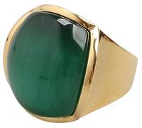 Tolldek Fedi nuziali da uomo in acciaio inox, 25 mm, con occhio di gatto, anelli dell'amicizia, anello nuziale punk rock, acciaio inox, Senza zirconi