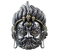 Tolldek Fedi nuziali da uomo, in argento Sterling 925, stile demone, coppia di anelli, punk rock S925, oro personalizzabile, Argento sterling, Senza zirconi