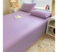 Tolldek Lenzuolo da 245 x 265 cm, per hotel, tinta unita, in cotone, per il sonno, per la casa, biancheria da letto e biancheria da letto, colore: viola
