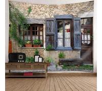 Tolldek Tappeto da parete, paesaggio, natura, multicolore, europeo, strada, architettura, arazzi, decorazione domestica, adatto per la decorazione della stanza, decorazione artistica della parete, 260