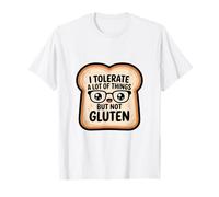 Tollero Molto ma Non glutine Divertente Celiachia Senza Grano Maglietta