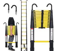 TolleTour scala telescopica con gancio Scala a gradini in alluminio nero+giallo 3,8m