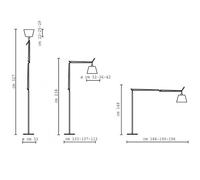 Tolomeo Mega Lampada da Terra Satinato Paralume 36 cm