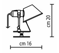 Tolomeo Micro Pinza Applique da Parete Clip Blu