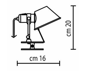 Tolomeo Micro Pinza Applique da Parete Clip Blu