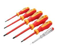 TOLSEN 6pc VDE 1000V ELECTRICIAN'S INSULATED SCREWDRIVER SET PHILLIPS SLOTTED