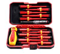 Tolsen Cacciaviti VDE set 13 pz con punte intercambiabili, punta magnetica 1000 V