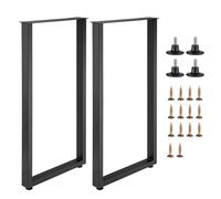 Tolstil Set di 2 gambe quadrate nere da 100 cm, supporta fino a 300 kg, perfette per colazione, caffè, tavolini e molto altro ancora