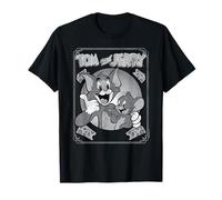 Tom And Jerry Black And White Poster Maglietta