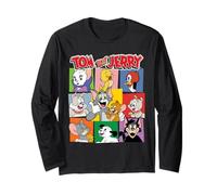 Tom And Jerry Character Squares Maglia a Manica