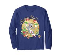 Tom And Jerry Christmas Holiday Cheer Maglia a Manica
