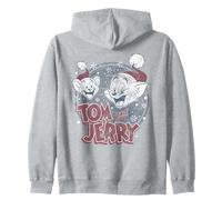 Tom And Jerry Christmas Santa Hats Retro Felpa con Cappuccio