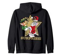 Tom And Jerry Christmas Surprise Felpa con Cappuccio