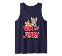 Tom And Jerry Leaning with Logo Canotta