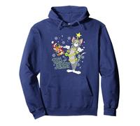 Tom And Jerry Merry Christmas Tinsel Tangle Felpa con Cappuccio