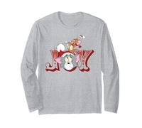 Tom And Jerry Santa Hat Christmas Joy Maglia a Manica