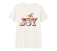 Tom And Jerry Santa Hat Christmas Joy Maglietta Premium