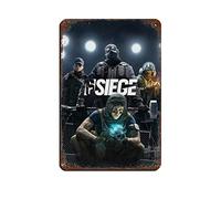 Tom Clancy's Rainbow Six Siege Game Poster retrò in metallo con scritta in inglese "Arte chic in stile retrò, pittura a ferro da bar, grotta e caffetteria per famiglie", poster da parete, 20 x 30 cm