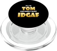 Tom Costume IDGAF Meme Personalized First Name Thomas Joke PopSockets PopGrip per MagSafe