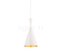 Tom Dixon Beat Tall Lampada a sospensione LED, bianco/ottone