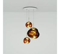 Tom Dixon Lampada a sospensione Melt Trio Round, Ø 81 cm, oro Tom Dixon