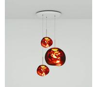 Tom Dixon Lampada a sospensione Melt Trio Round, 81 cm, a 3 luci, rame Tom Dixon