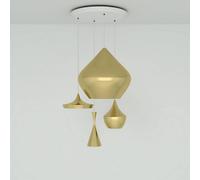 Tom Dixon Lampada LED a sospensione Beat System round, color ottone Tom Dixon
