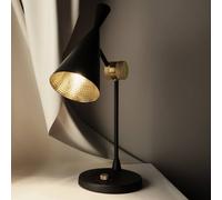 Tom Dixon lampada LED da tavolo Beat, nero, ottone, altezza 53 cm Tom Dixon