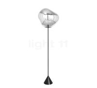 Tom Dixon Melt Cone Slim Lampada da terra LED, argento - commutabile
