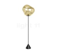 Tom Dixon Melt Cone Slim Lampada da terra LED, dorato - commutabile