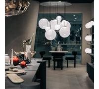 Tom Dixon Melt Pendant System Trio Round, opalino/color argento Tom Dixon
