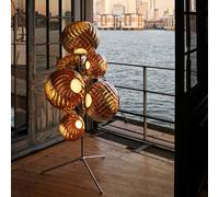 Tom Dixon Whirl lampada da terra, LED 7 luci, LEDFC02UN+SCLED01GO+WHS01GO#3+WHS02GO#4, WHSC01GO-FUN01M1 Whirl [Lampade per Interni > Lampade da Terra]