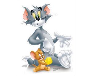 Tom E Jerry Con Formaggio Looney Tunes Lifesize Sagoma di Cartone Profilo Intero