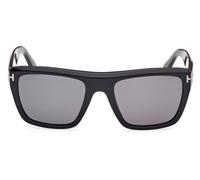 Tom Ford Alberto Ft 1077-n Occhiali Da Sole Uomo Nero Squadrato Grigio 55mm Polarizzato