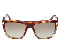 Tom Ford Alberto Ft 1077 Occhiali Da Sole Uomo Avana Squadrato Marrone 55mm