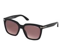 Tom Ford Amarra Ft 0502 Occhiali Da Sole Donna Nero Geometrico Rosso 55mm