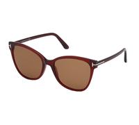 Tom Ford Ani Ft 0844 Occhiali Da Sole Donna Rosso Cat-eye Marrone 58mm